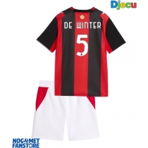 AC Milan Koni De Winter #5 Domaci Dres za djecu 2026-27 Kratak Rukav (+ Kratke hlače)